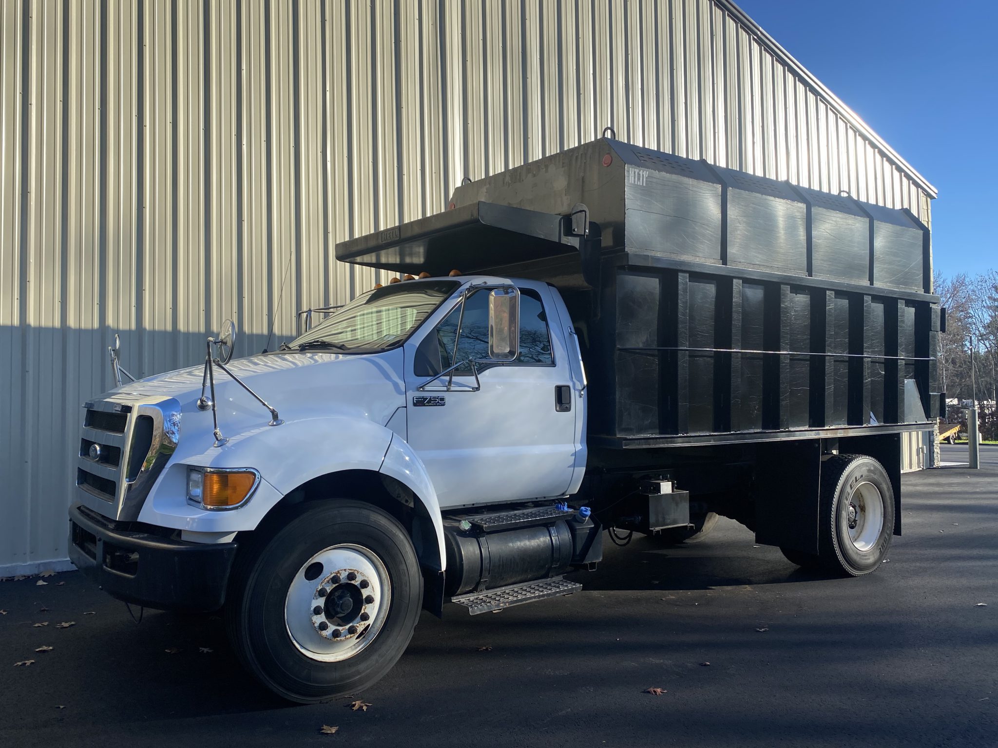 2011 Ford F750 Under Cdl Chipper Dump Truck W Removable Top Platinum