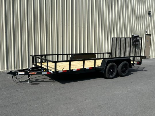 2024-Down-2-Earth-DTE7616UT3.5B-Landscape-Utility-6’4”x16’-Trailer-Black-PTE5010