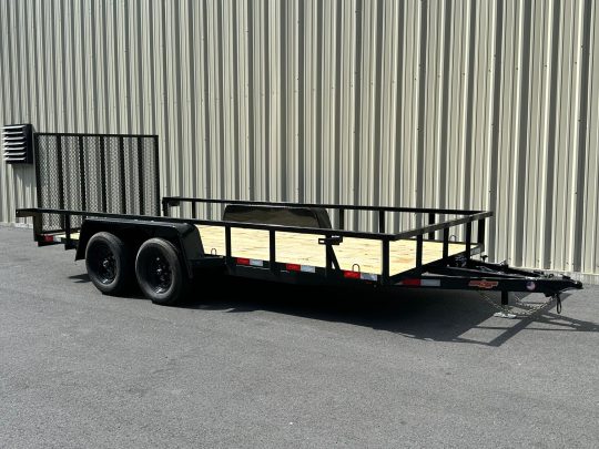 2024-Down-2-Earth-DTE7616UT3.5B-Landscape-Utility-6’4”x16’-Trailer-Black-PTE5010