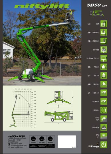 2024-Niftylift-SD50DE-Diesel-4x4-Boom-Man-Lift