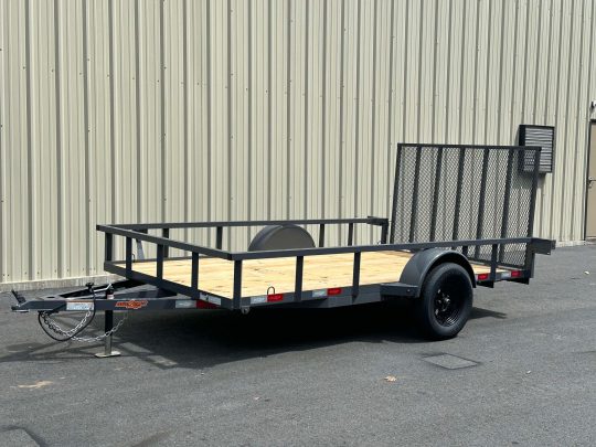 2025-Down2Earth-DTE7612G29-Deck-Over-Equipment-Car-Hauler-Trailer-Gray