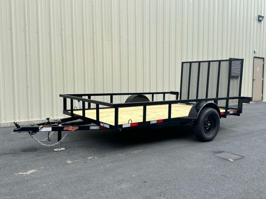 2025-Down2Earth-DTE7612G29-Deck-Over-Equipment-Car-Hauler-Utility-Home Owner-Trailer-Black