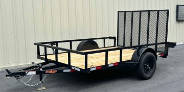 2025-Down2Earth-DTE7610G29-Deck-Over-Equipment-Car-Hauler-Utility-Home Owner-Trailer-Black