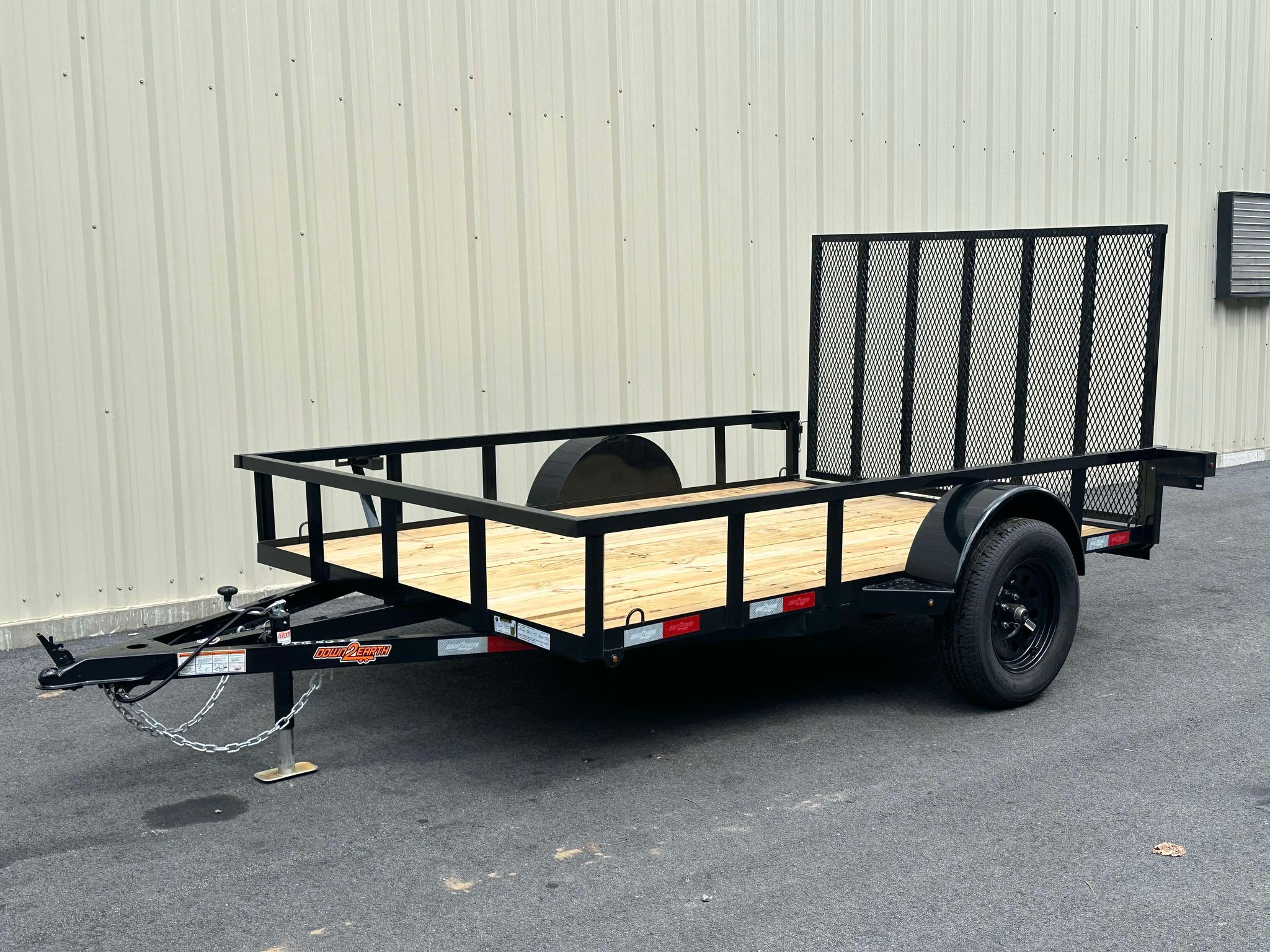 2025-Down2Earth-DTE7610G29-Deck-Over-Equipment-Car-Hauler-Utility-Home Owner-Trailer-Black