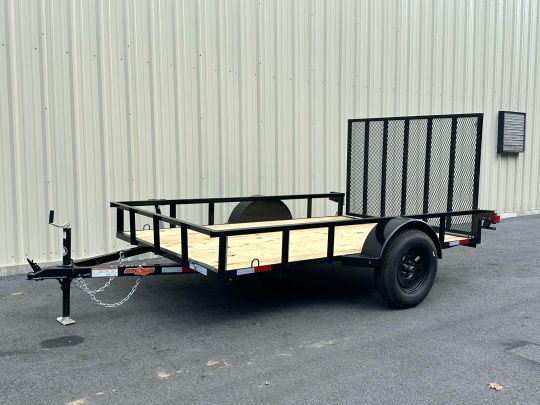 2025-Down2Earth-DTE7610FF29-Deck-Over-Equipment-Car-Hauler-Utility-Home Owner-Trailer-Black