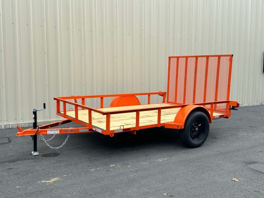 2025-Down2Earth-DTE7610FF29-Deck-Over-Equipment-Car-Hauler-Utility-Home Owner-Trailer-Orange