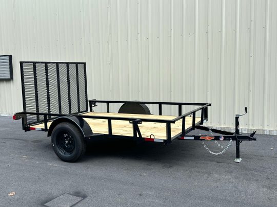 2025-Down2Earth-DTE7610FF29-Deck-Over-Equipment-Car-Hauler-Utility-Home Owner-Trailer-Black