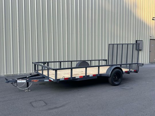 2025-Down-2-Earth-DTE7614G29–Angle-Series-6’4”x14’-Trailer-Grey