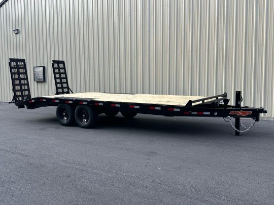 2025-Down-2-Earth-DTE822DO7B–8’5”x22’-Deck-Over-Utility-Equipment-Trailer-Tilt-Black