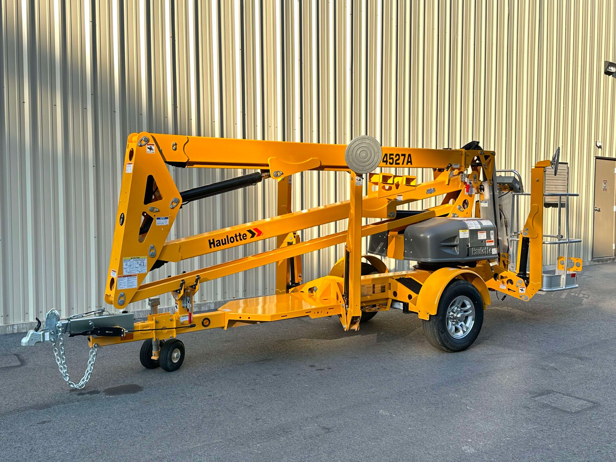 2024-Haulotte-4527A-Tow-Behind-Man-Lift-Cherry-Picker-Boom-Lift-Rental-Tree Work-Diesel-Hybrid-Electric