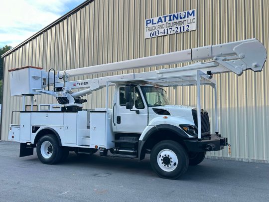 2014-International-7300-4x4-Terex-Material-Handler-Bucket-Truck-Line-Truck-Diesel-6 Speed-Cummins-International-Line-Work-Utility-Truck