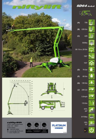 2024-Niftylift-Nifty-Lift-SD64-4x4x4-Diesel-Man-Boom-Tree-Back-Yard-Lift