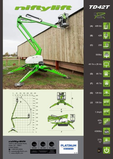 New-Niftylift-TD42T-Diesel-Track-Man-Boom-Lift