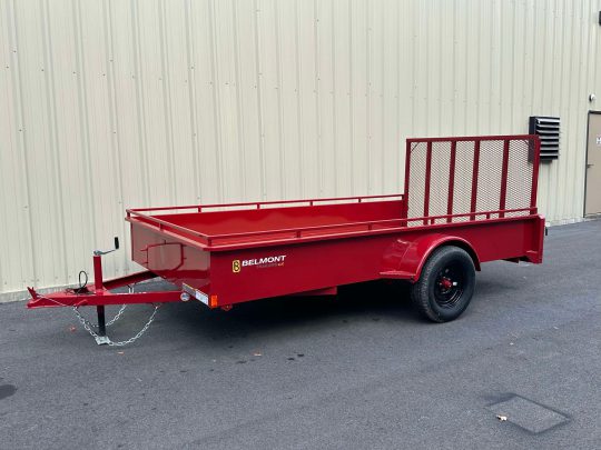 2025-Belmont-UT612SS-Solid-Side-Utility-Trailer-(Red)-Enclose-Sides-Tilt-Deck-Ramp