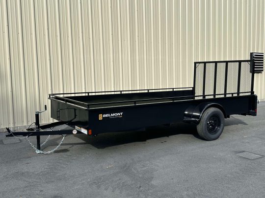 2025-Belmont-UT614SS-Solid-Side-Utility-Trailer-(Black)-Enclose-Sides-Tilt-Deck-Ramp