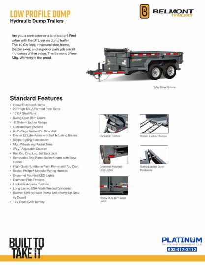 2025-Belmont-DTL8114-14k-Low-Profile-Dump-Trailer-(Black)-Equipment-Trailer-High-Side-Diamond-C-Belmont-Big-Tex-Rice-Iron-Bull