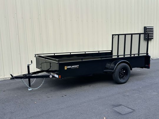 2025-Belmont-UT612SS-Solid-Side-Utility-Trailer-(Black)-Enclose-Sides-Tilt-Deck-Ramp