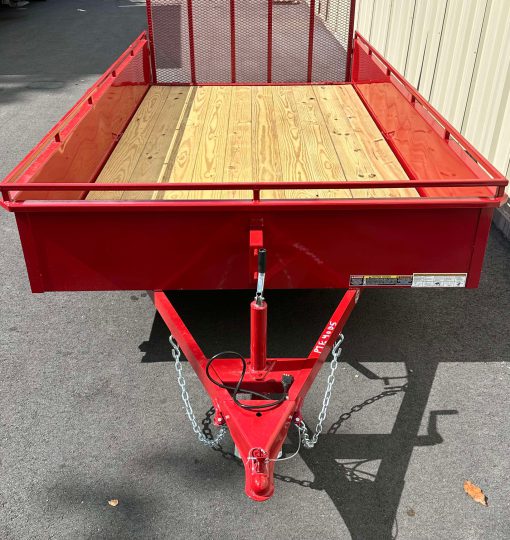 2025-Belmont-UT612SS-Solid-Side-Utility-Trailer-(Red)-Enclose-Sides-Tilt-Deck-Ramp