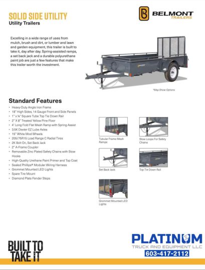 2025-Belmont-UT510SS-Solid-Side-Utility-Trailer-(Charcoal)-Enclose-Sides-Tilt-Deck-Ramp