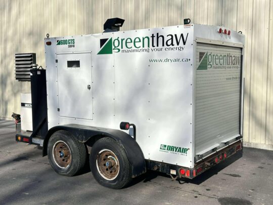 2011-DRYAIR-GREENTHAW-600GTS-GROUND-HEATER W/-GENERATOR-Concrete-Curing-Ground-Thawing-Excavation-Work