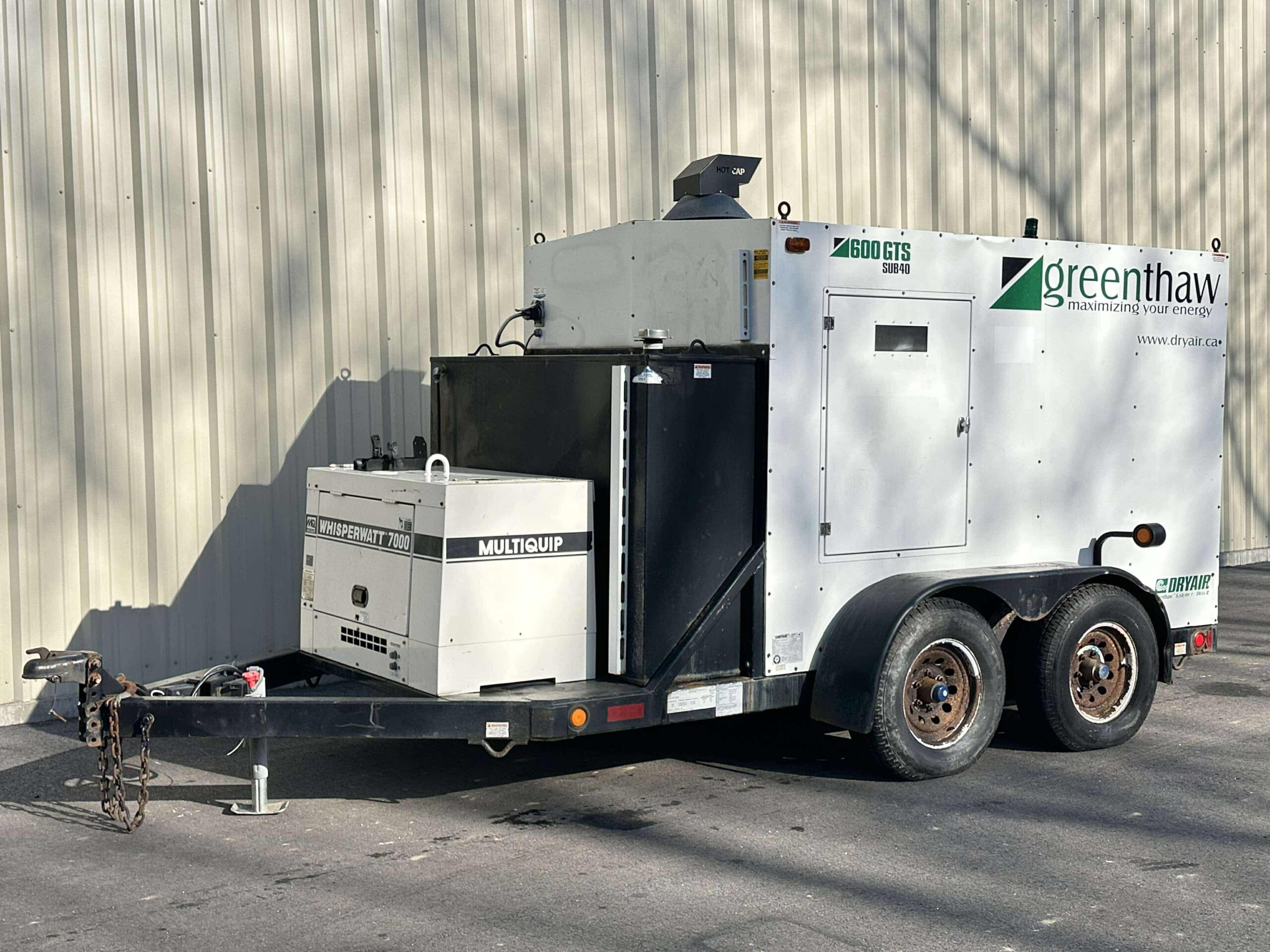 2011-DRYAIR-GREENTHAW-600GTS-GROUND-HEATER W/-GENERATOR-Concrete-Curing-Ground-Thawing-Excavation-Work